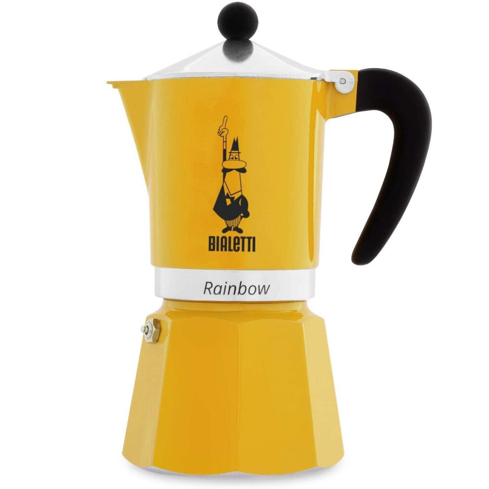 Bialetti Moka 6 Cup | Italian Coffee Stovetop Espresso Maker Yellow