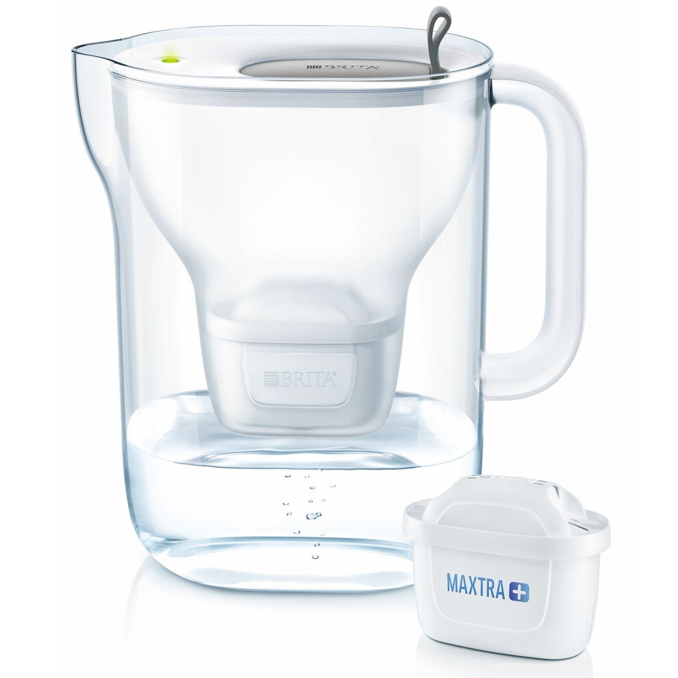 BRITA Style XL Water Filter, Compatible with BRITA MAXTRA+ Cartridges, Water Filter that Helps with the Reduction of Limescale and Chlorine, in Grey