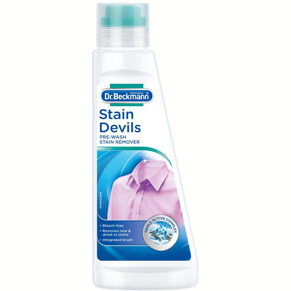 PRE WASH STAIN REMOVER BLEACH FREE 250ML BY DR BECKMANN STAIN DEVILS