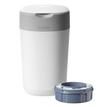 Tommee Tippee Twist and Click Advanced Nappy Bin & 1x Refill Cassette, White