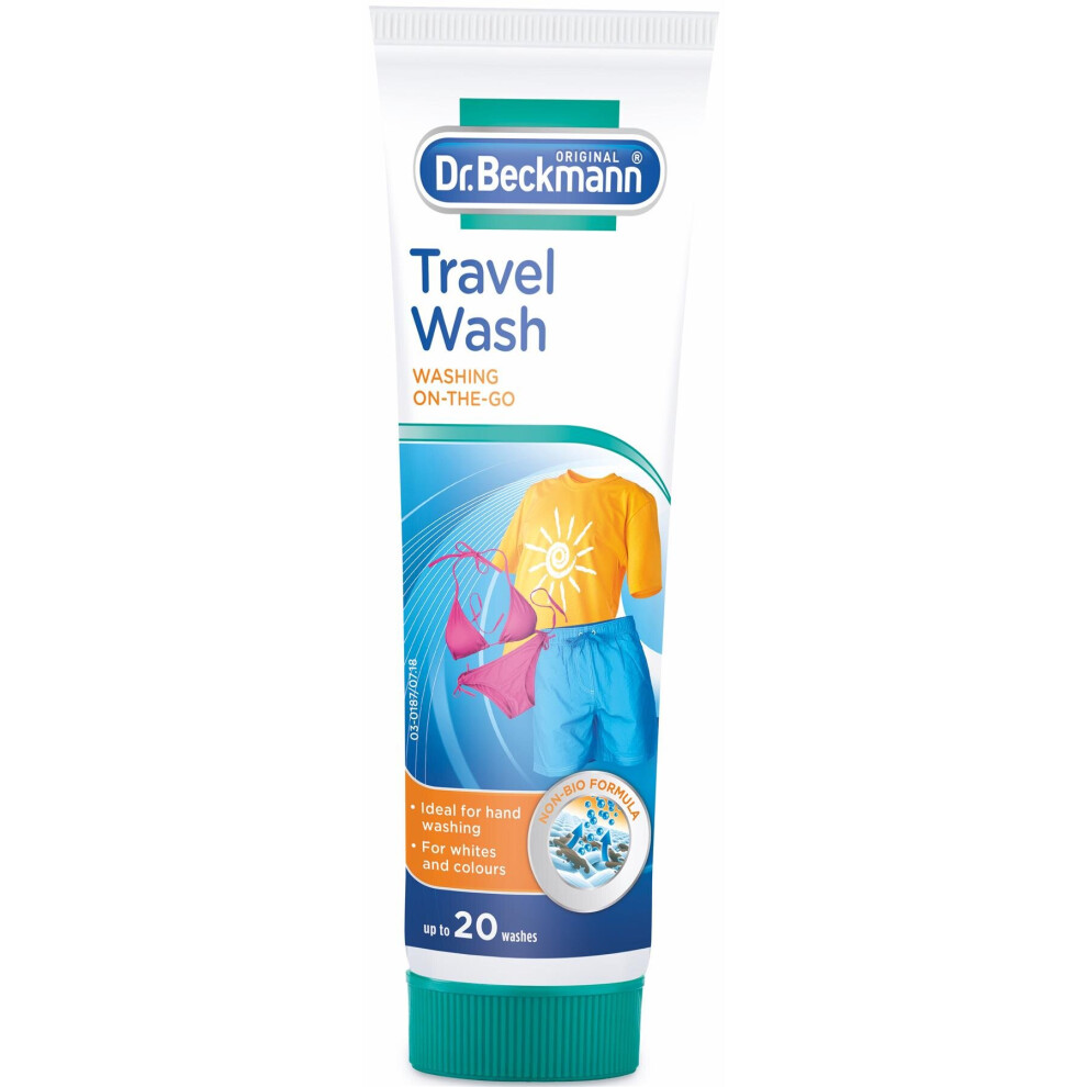 Dr Beckmann Travel Wash - 100ml - Non-Bio Formula for Whites & Colours - Ideal for Hand Washing & Travel - Image 6