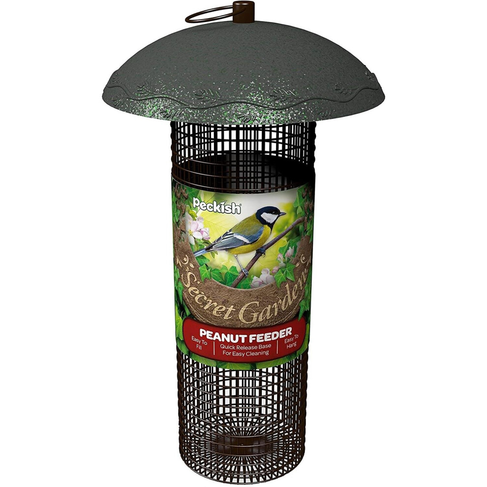 Peckish Secret Garden Peanut Bird Feeder Green