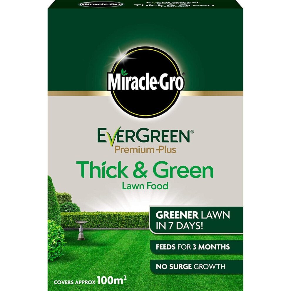 Miracle-Gro EverGreen Premium Plus Thick & Green Lawn Food 2kg - 100 m2