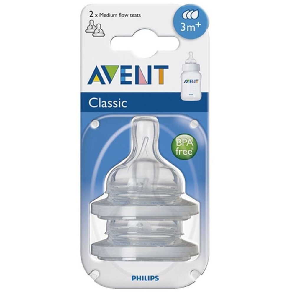 Philips Avent Classic Teat Medium Flow 2Pk