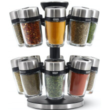 Cole & Mason Herb & Spice Carousel With 16 Filled Jars