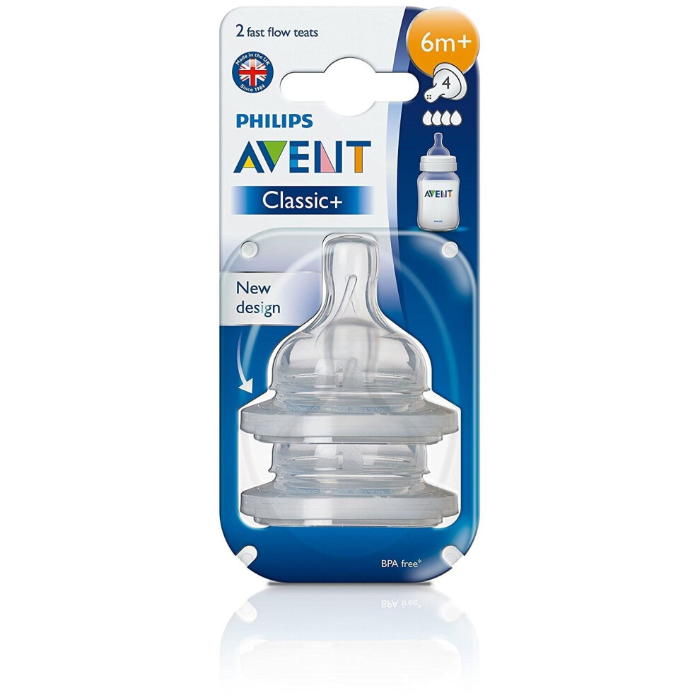 Philips Avent Classic Teat Fast Flow 2Pk