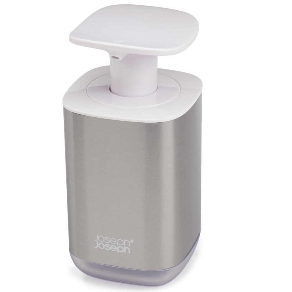 Joseph Joseph Bathroom Presto Steel Soap Dispenser – White/Steel