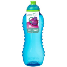 Sistema Twist 'n' Sip 460ml Squeeze Bottle - Assorted Colors, Hygienic No-Touch Sip Lid (18078500)