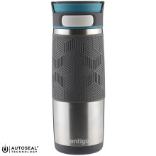 Contigo Transit Autoseal Travel Mug, Stainless Steel Thermal Mug, Vacuum Flask, Leakproof Tumbler, Coffee Mug with BPA Free Easy-Clean Lid, Biscay Bay