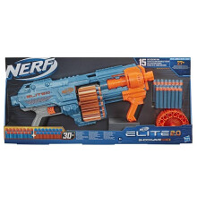 Nerf Elite 2.0 Shockwave RD-15 Blaster, 30 Nerf Darts, 15-Dart Rotating Drum, Pump-Action Slam Fire, Built-In Customising Capabilities