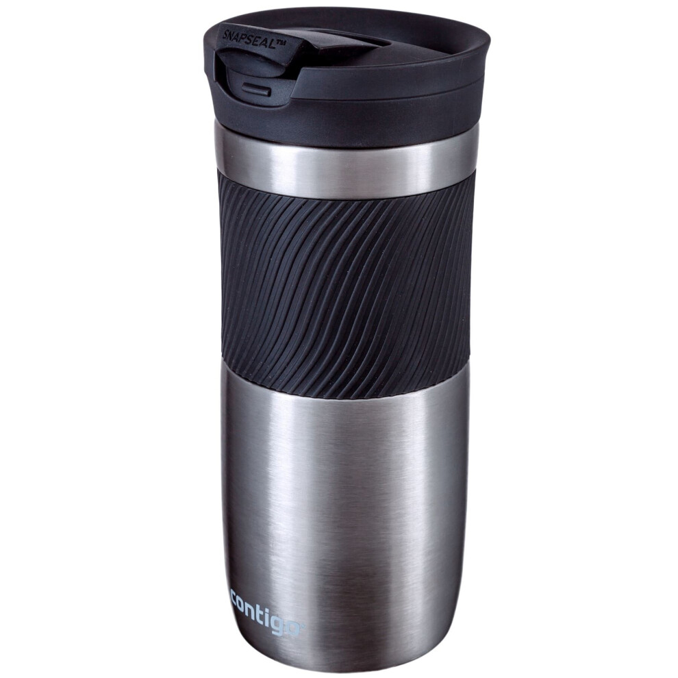 Contigo Byron Snapseal Travel Mug, Stainless Steel Thermal mug, vacuum flask, leakproof tumbler, coffee mug with BPA free Easy-Clean Lid, 470 ml, Stai