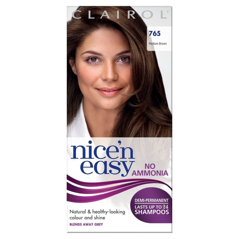 Clairol Nice'n Easy Semi-Permanent Hair Dye No Ammonia 765 Medium Brown