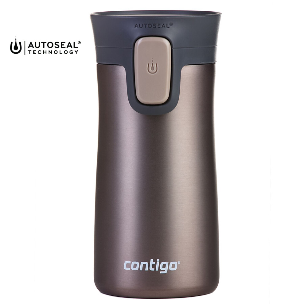 Contigo Pinnacle Autoseal Travel Mug, Stainless Steel Thermal Mug, Vacuum Flask, Leakproof Tumbler, Coffee Mug With Bpa Free Easy-Clean Lid, 300 Ml, T Brown
