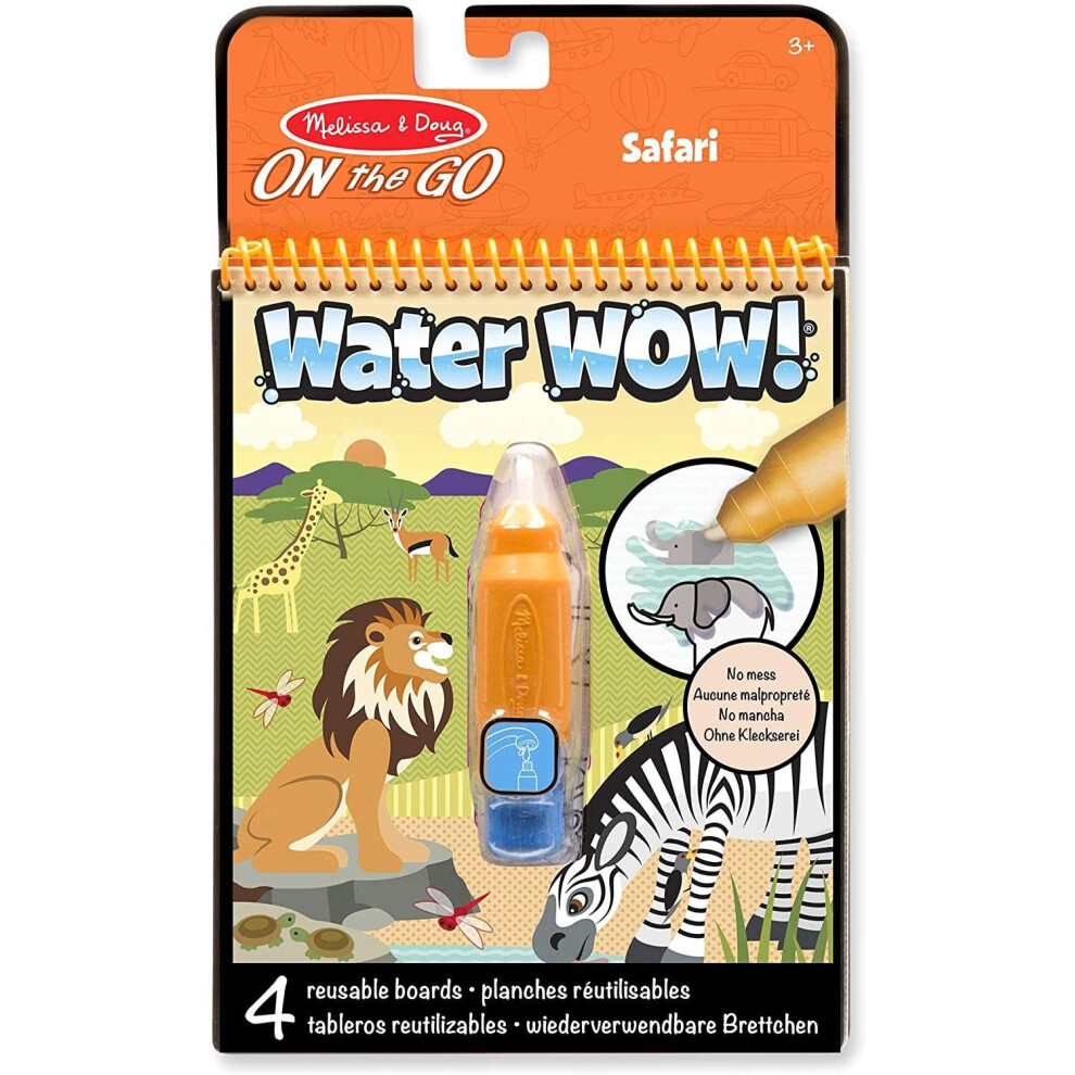 Melissa & Doug Water Reveal Pad - Safari | Activity Pad | Travel | 3+ | Gift for Boy or Girl