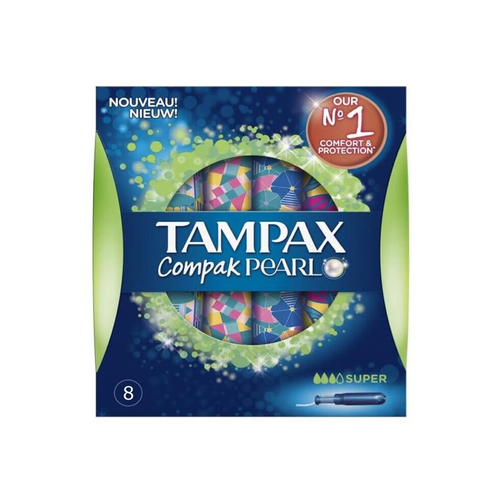 Tampax Pearl Compak Super Tampons Applicator 8X (12 x 8s)