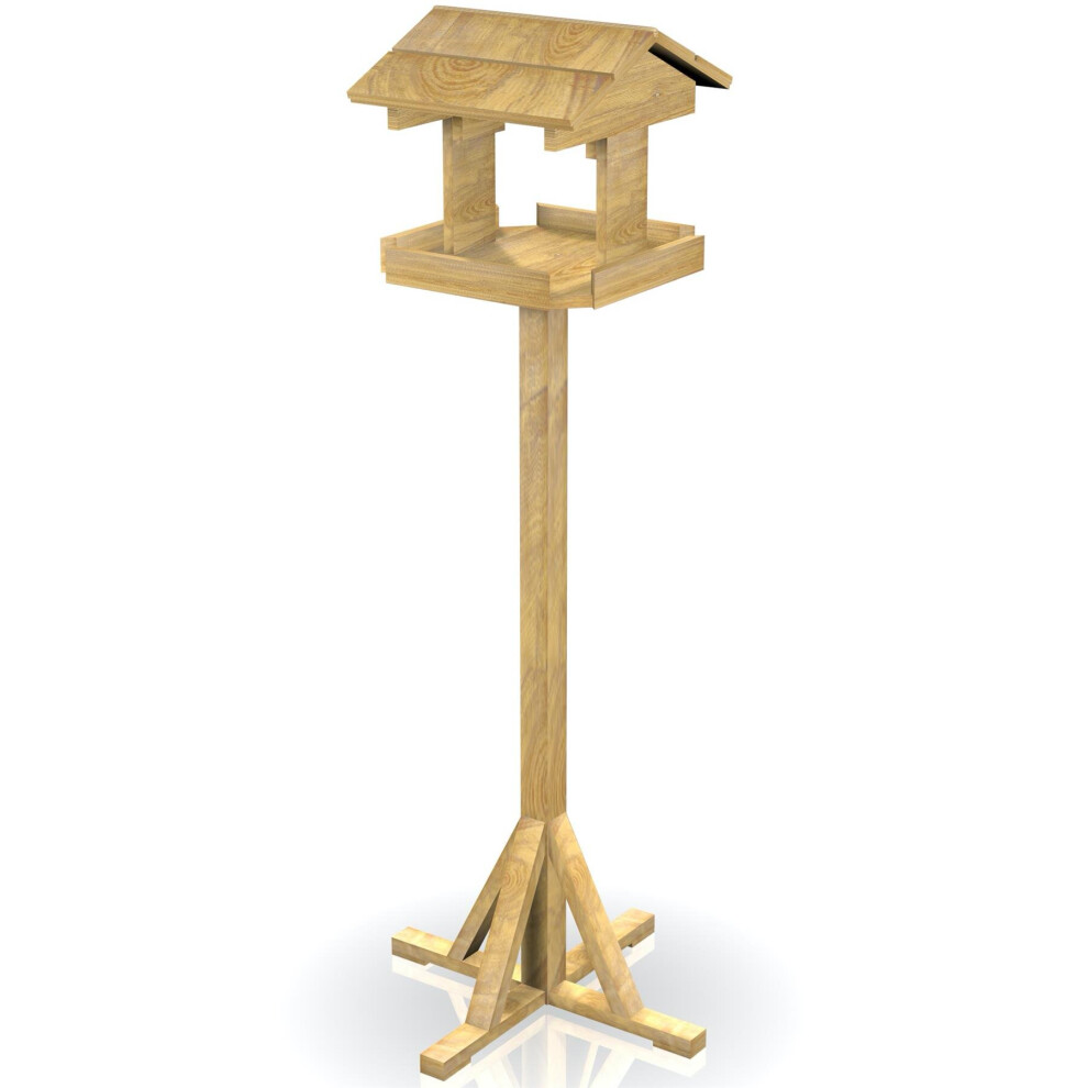 Peckish Wooden Everyday Bird Table, Wise Stable Base, Easy Assembly - 100% Wood