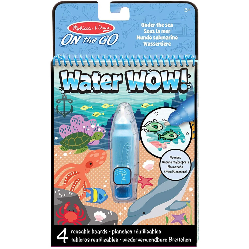 Melissa & Doug Water Reveal Pad - Under The Sea | Activity Pad | Travel | 3+ | Gift For Boy Or Girl