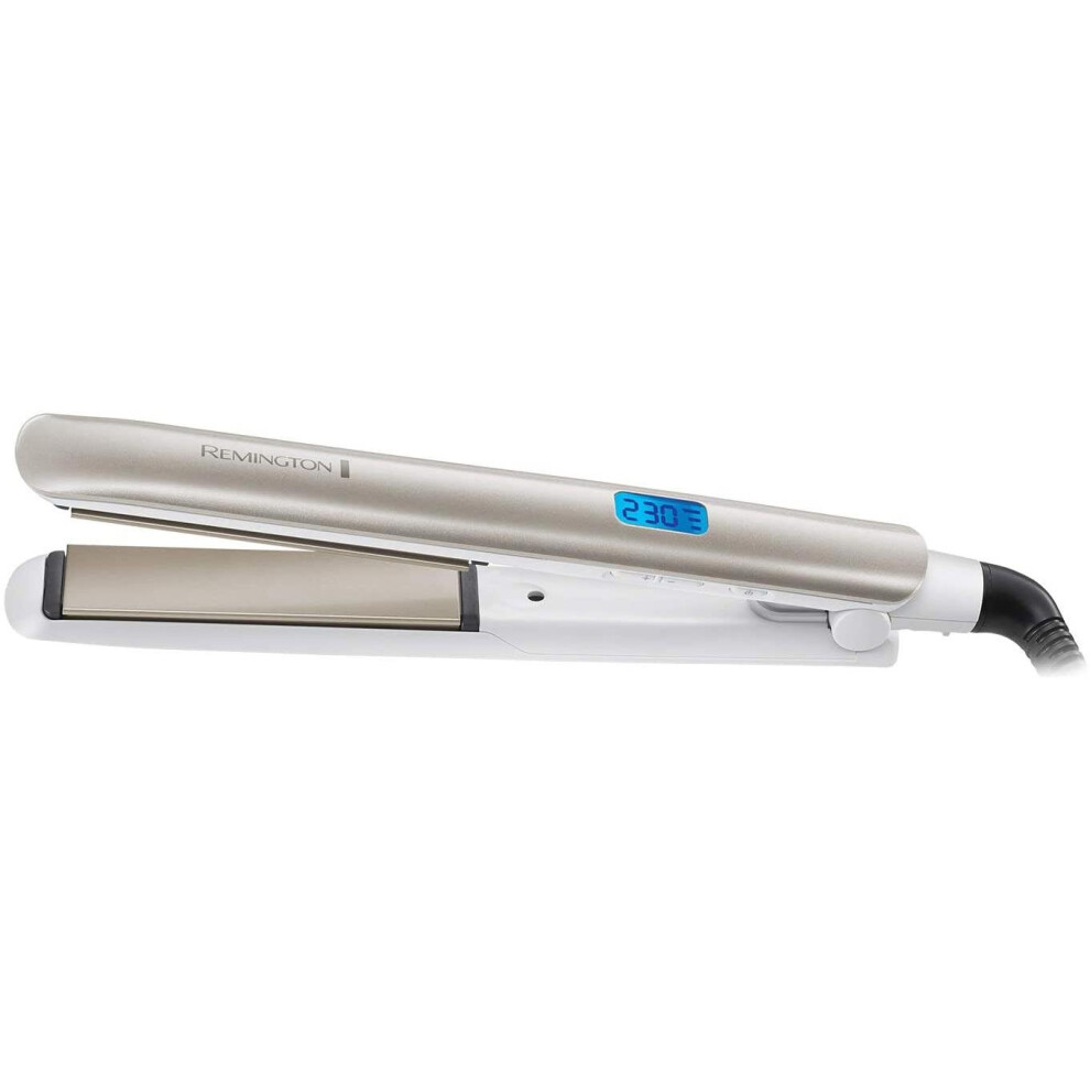 Remington HYDRAluxe Hair Straightener - 110 mm Ceramic Hair Straighteners with Moisture Lock Coating and Fast 15 Second Heat-Up - S8901