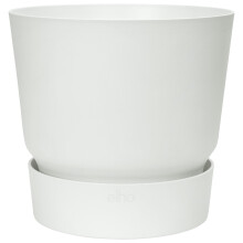 ELHO Pot de fleurs rond Greenville 40 - Extérieur - Ø 39 x H 36,8 cm - Blanc