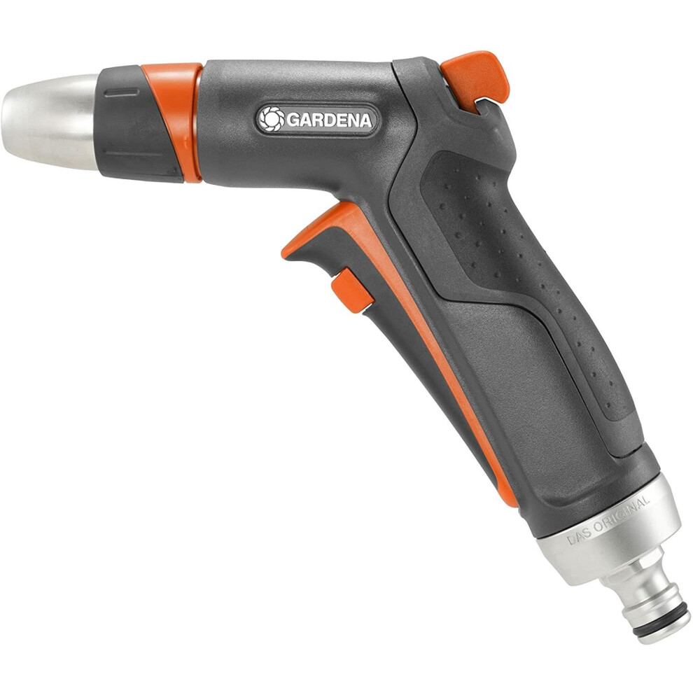 Gardena Premium Cleaning Gun Nozzle Hose Connector, Pulse Trigger Mist/Jet Spray