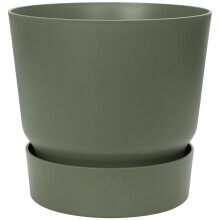 elho Greenville Green Round Plant Flower Pot Recyclable & Water Reservoir - 40cm