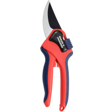 Spear & Jackson Small SK5 Carbon Steel Bypass Secateurs, Max 10mm Cut - Red/Navy