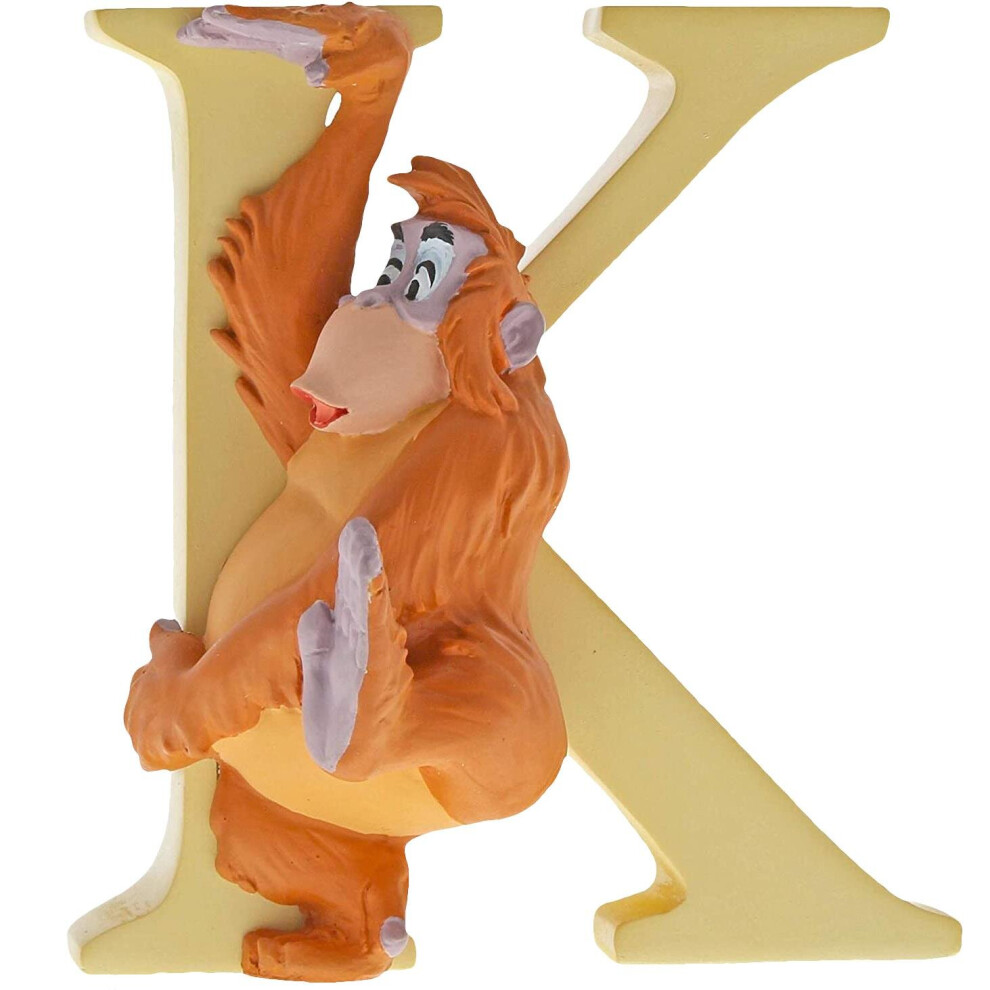 Disney Enchanting Collection Hand Painted Letter Ornament - King Louie K - 7 cm