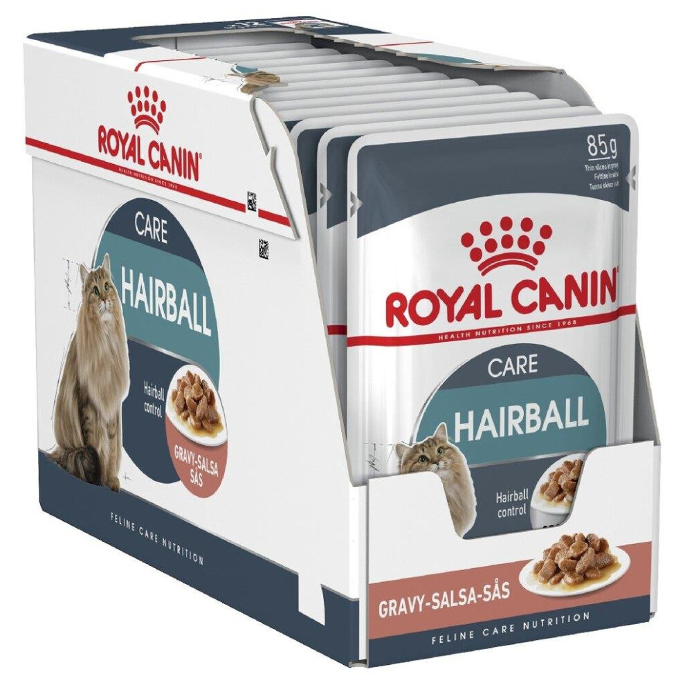 Royal Canin Hairball Care In Gravy Wet Cat Food - Maintains Ideal Weight 12 Pack