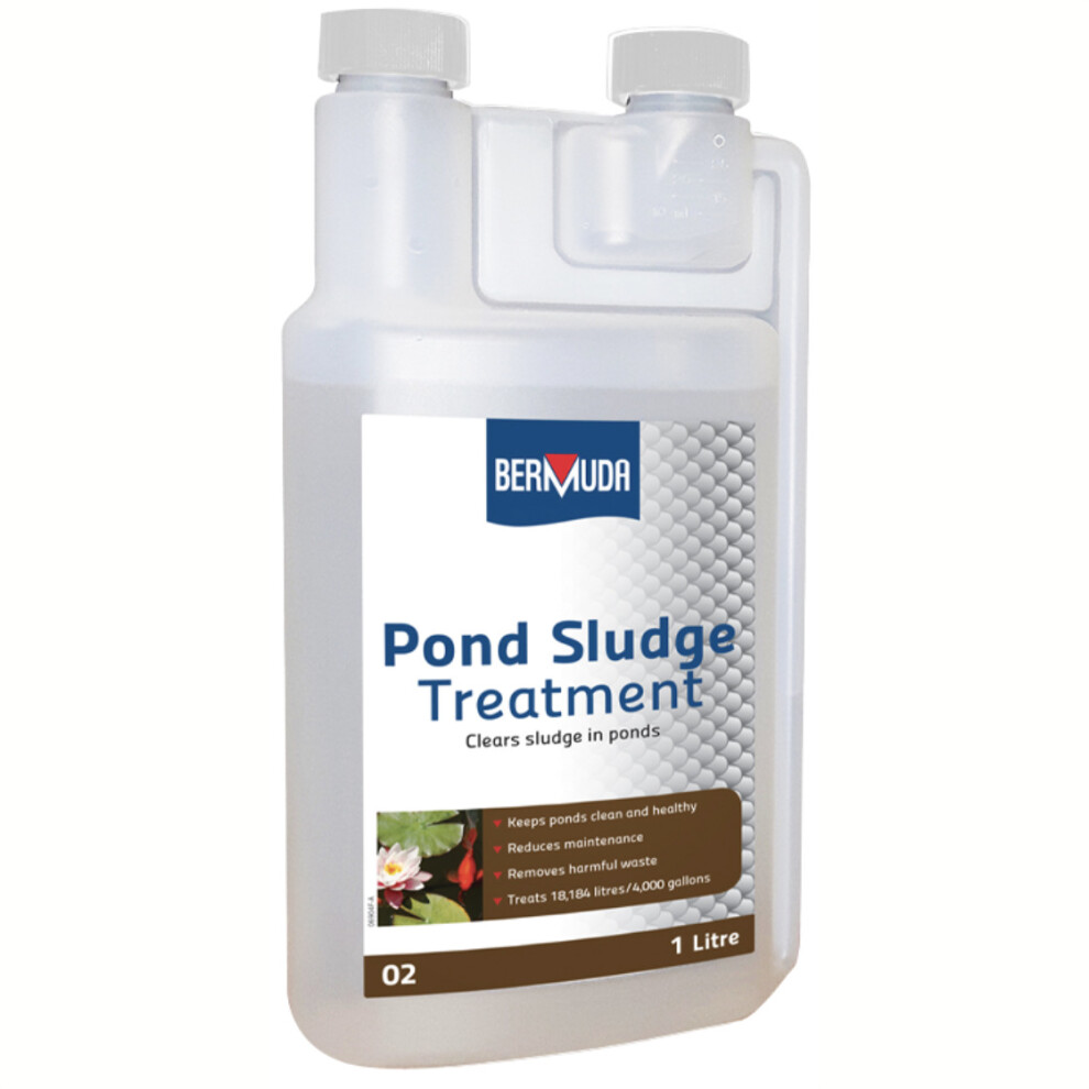 Bermuda Pond Sludge Treatment - Clean & Healthy - Reduces Maintenance - 1 Litre