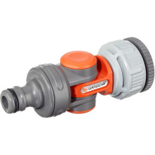 Gardena Angled Tap Connector, Rotates & Swivels, Hose Adapter - 26.5mm/21mm Taps