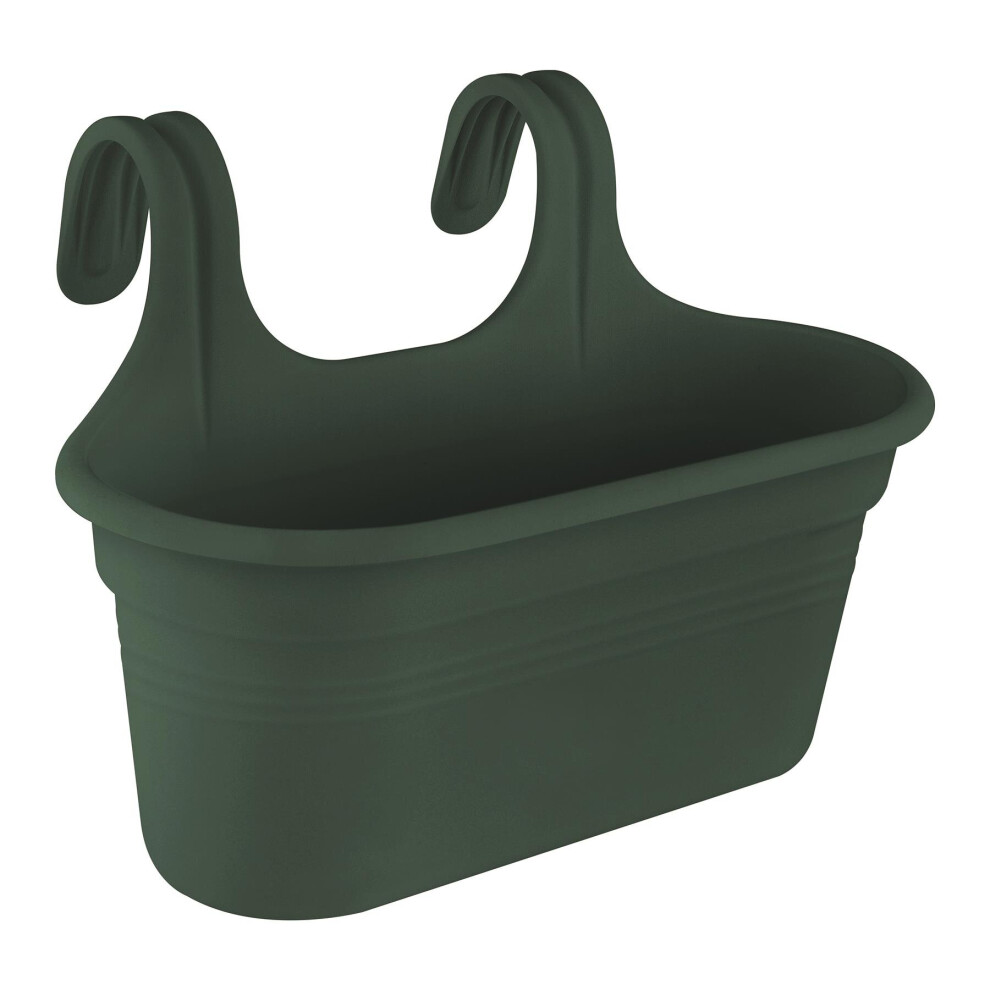elho Green Basics Easy Hanger Large Balcony Hanging Planter Flowerpot Leaf Green