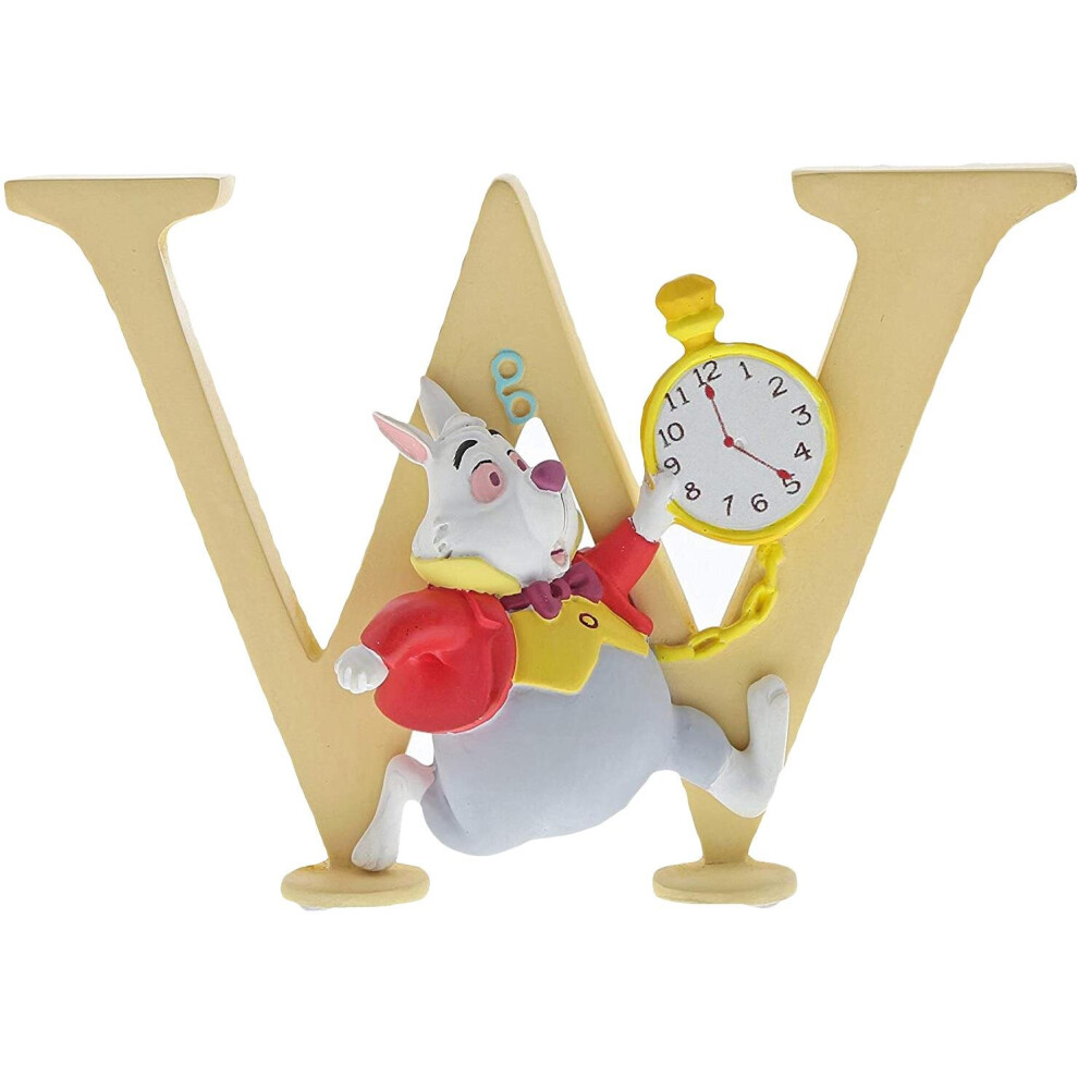 Disney Enchanting Collection Hand Painted Letter Ornament White Rabbit, W - 7 cm