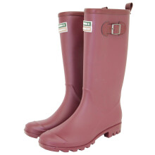 Town & Country Wellington Boots, Lightweight PVC, The Burford, Aubergine, Size 4