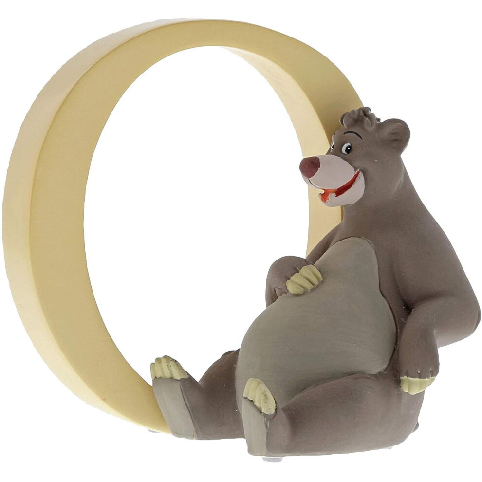 Disney Enchanting Collection Hand Painted Letter Ornament Baloo Bear - O - 7 cm