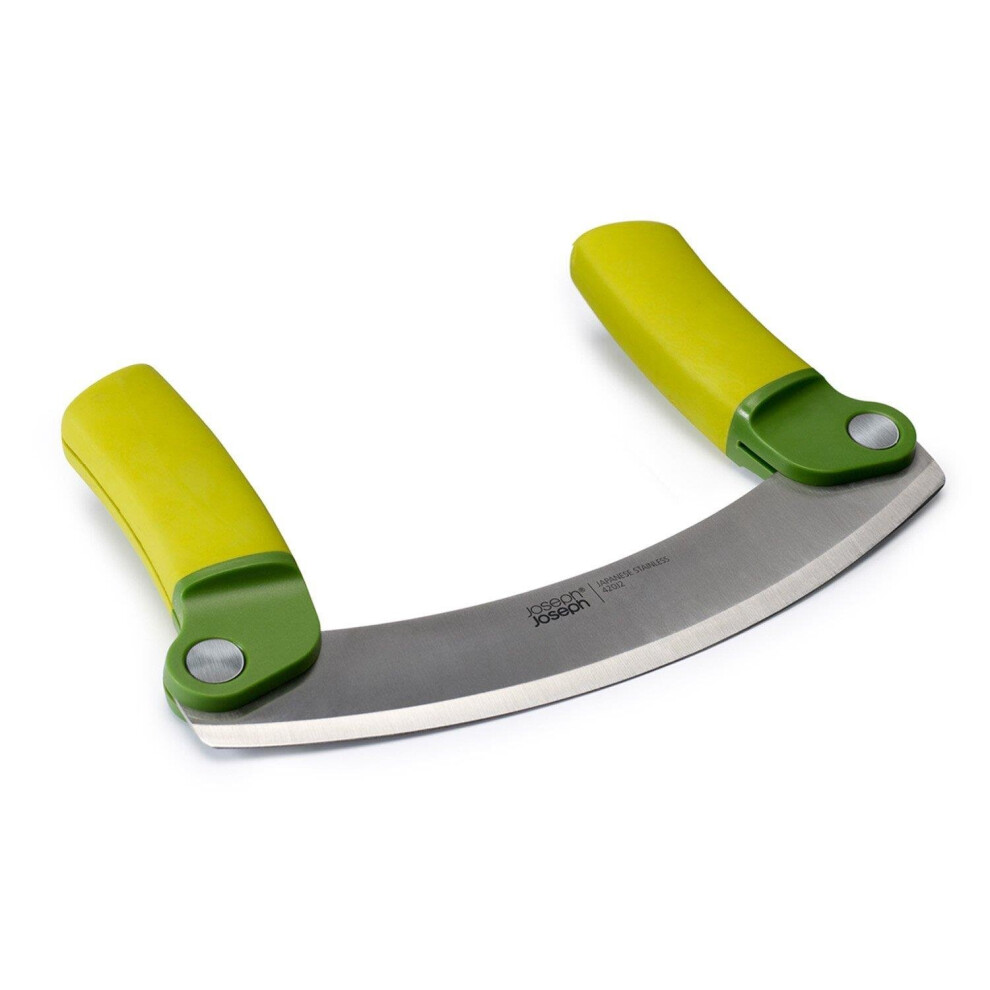 Joseph Joseph Mezzaluna - Folding Herb Chopper Cutter Blade, Twin Handle - Green