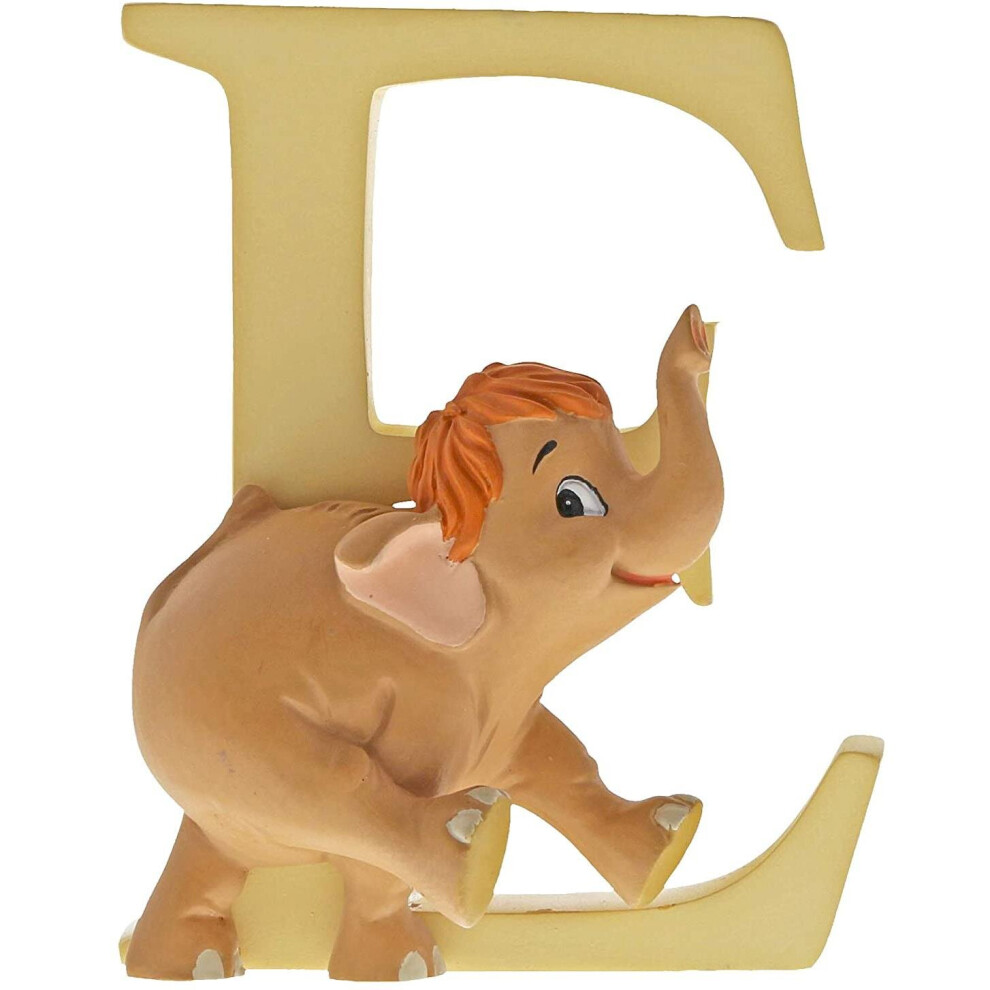 Disney Enchanting Collection Hand Painted Letter Ornament Baby Elephant, E - 7cm