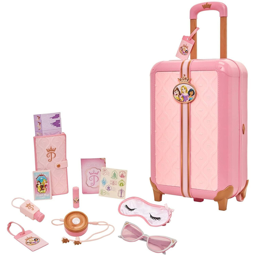 Disney Princess Style Collection Suitcase Travel Set, On-The-Go, 17 Pieces, 3 +