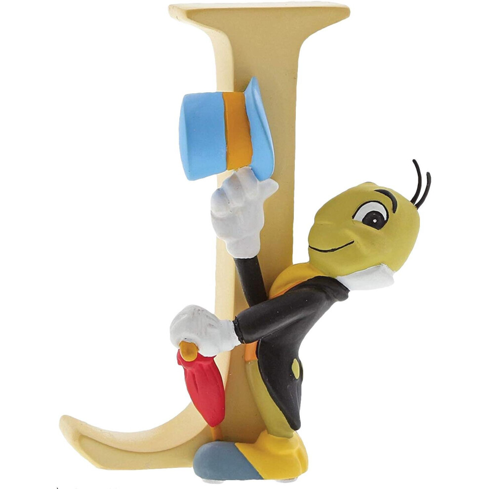 Disney Enchanting Collection Hand Painted Letter Ornament Jiminy Cricket J, 7 cm