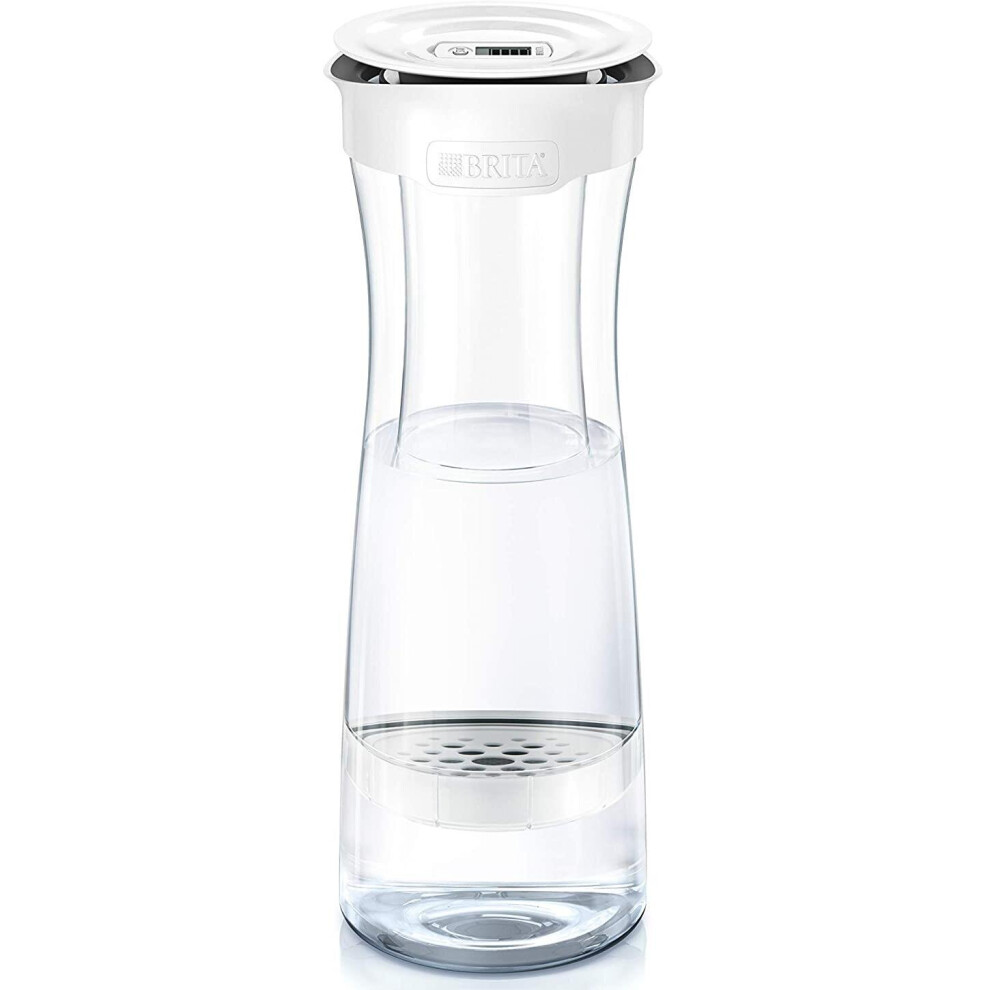 BRITA Fill & Serve Graphite Water Filter Carafe, Volume 1.3L/Funnel 0.5L - White