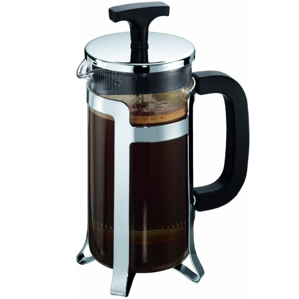 Bodum Jesper French Press Coffee Maker, Shiny, Black, 0.35 Litre, 3 Cup Capacity