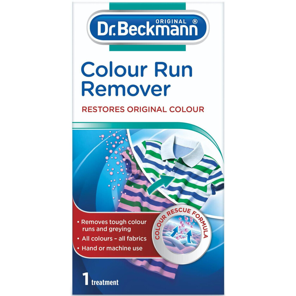 Dr Beckmann Colour Run Remover, Fabrics, Removes Unwanted Dyes, 1 Treatment, 75g