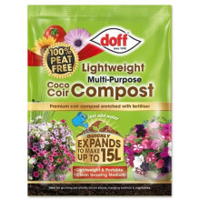 Doff Lightweight Multi Purpose Flower Plant Pot Compost - Coco Coir - Up to 15L