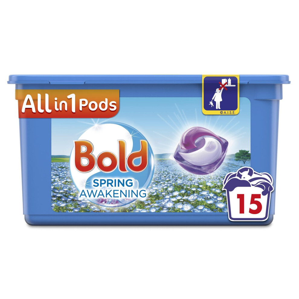 Bold All in 1 Pods Spring Awakening Washing Liquid Capsules with 15 Fresh Washes