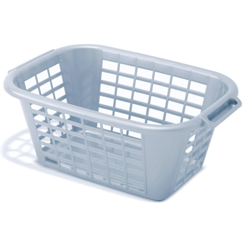 Addis Addis Eco Range 40 L Laundry Basket Hamper - 100% Recycled Plastic - Light Grey