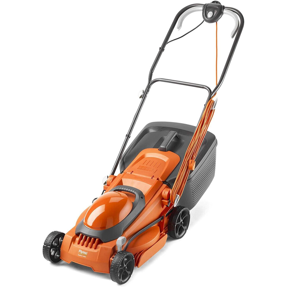 Flymo Easimow 380R Electric Rotary Lawnmower - 45L Grass Box, Cutting Width 38Cm