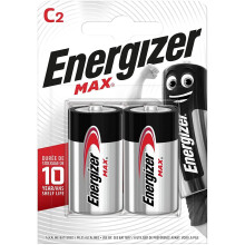Energizer Max Alkaline C Batteries, Made to Last, Non-Stop Energy, 1.5V, 2 Pack