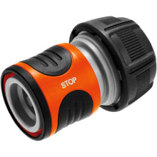 GARDENA Aquastop Gartenschlauchanschluss für Schlauch Ø19mm - Wasserstop - Power Grip - 5 Jahre Garantie