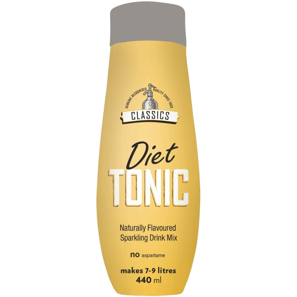 Sodastream Zero Calorie Soda Syrup Flavoured Sparkling Water, 440Ml, Diet Tonic