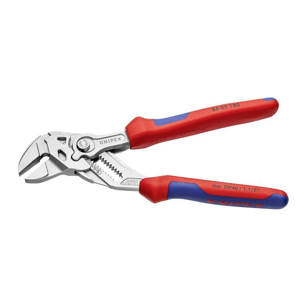 Knipex Pliers Wrench Pliers/Wrench - Single Tool, Chrome Plated, Grips - 180mm