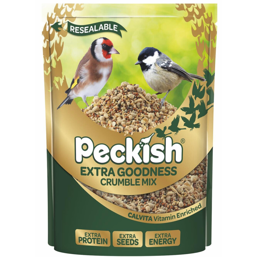 Peckish Extra Goodness Crumble Mix For Wild Birds, Feeding, Extra Energy - 1 Kg